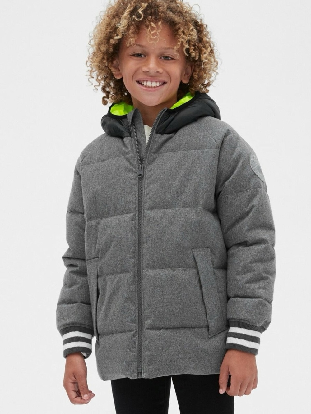 Gap Kids ColdControl Max Puffer Jacket, Size S (6-7) Heather Grey 🩶
